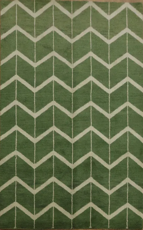 Green Moroccan Trellis Area Rug 5x8