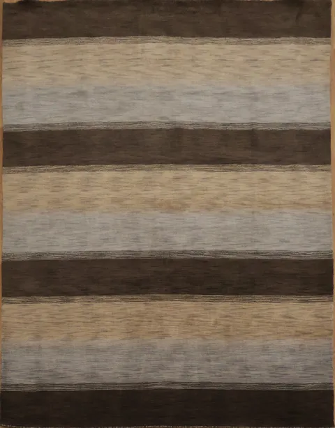 All-Over Striped Gabbeh Oriental Area Rug 8x10