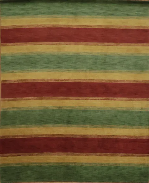 All-Over Striped Gabbeh Oriental Area Rug 8x10