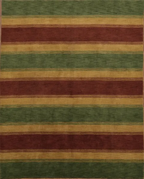 Stripe Gabbeh Contemporary Area Rug 8x10