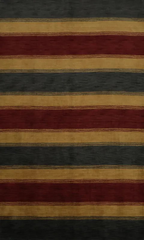 Stylish Striped Gabbeh Area Rug 6x9 in Neutral Earthy Tones