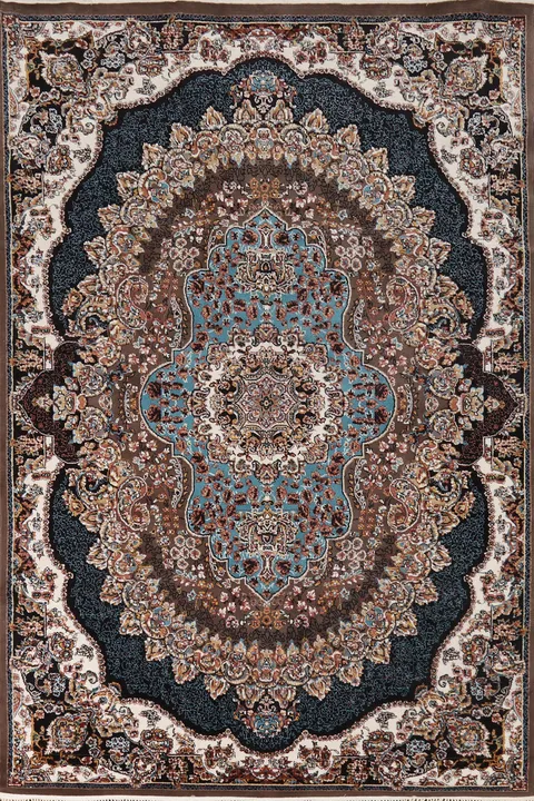 Elegant Persian-Inspired Rug with Intricate Floral Patterns 7x10