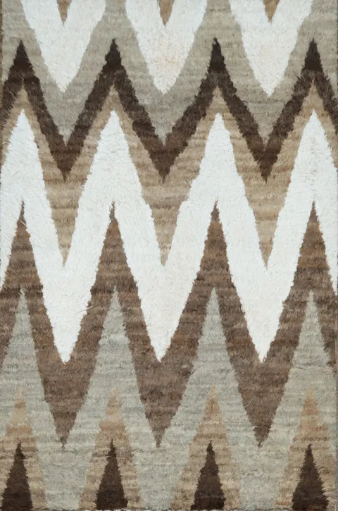 Stylish Brown Chevron Moroccan trellis Rug Ideal for Contemporary Interiors 5x8