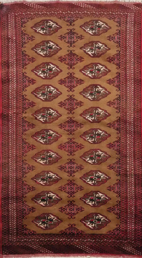 Geometric Balouch Oriental Wool Rug 3x6