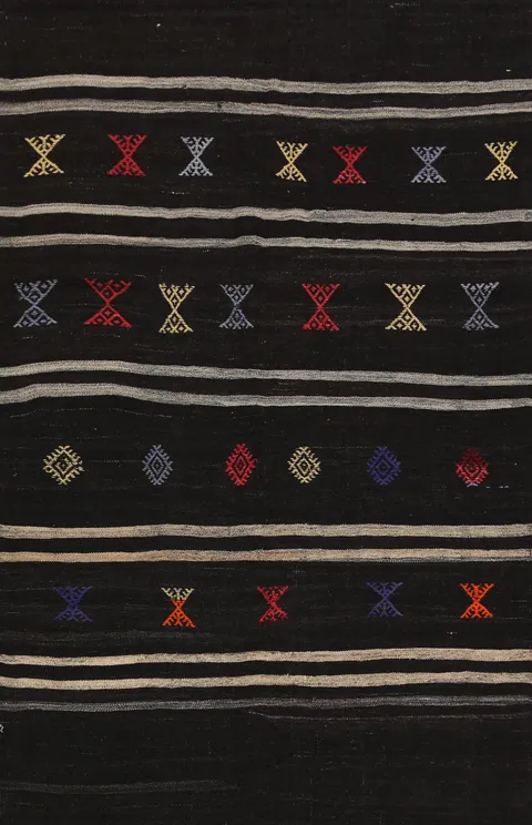 Vintage Tribal Kilim Turkish Area Rug 6x10