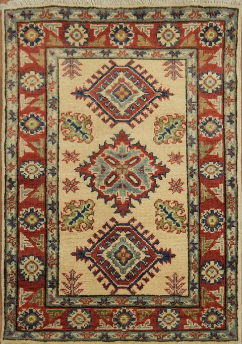 Geometric Super Kazak Oriental Area Rug 2x3