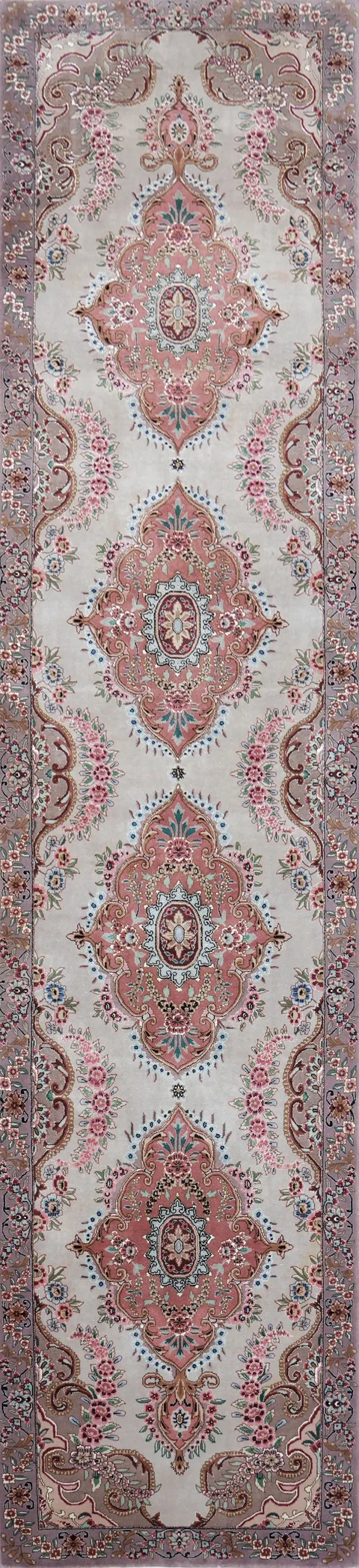 Luxury Super Fine Tabriz Persian Runner Rug 3x12 ft