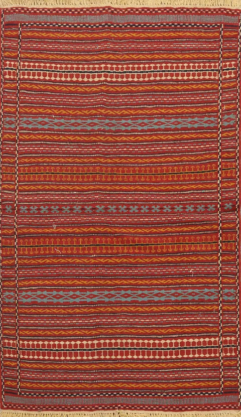 Striped Kilim Persian Area Rug 3x5
