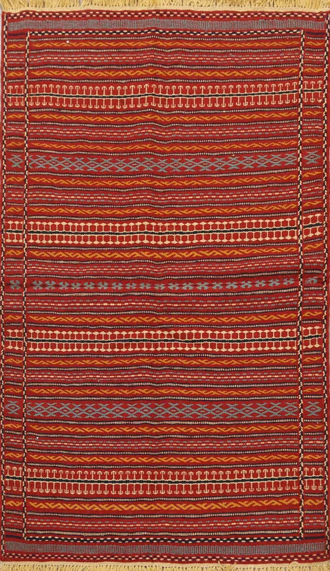 Striped Kilim Persian Area Rug 3x5