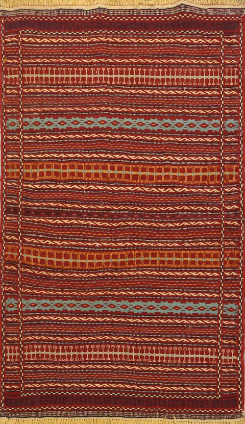 Striped Kilim Persian Area Rug 3x5