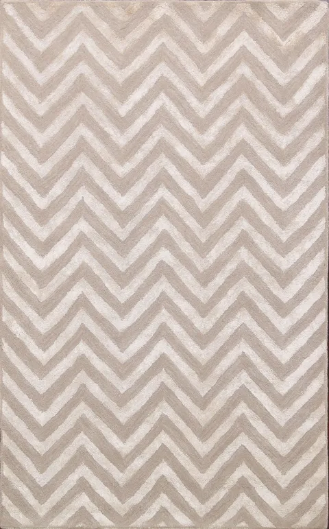 Modern Trellis Oriental Area Rug 4x6