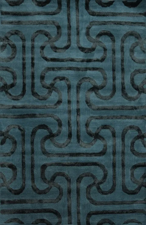 Modern Trellis Oriental Area Rug 4x6