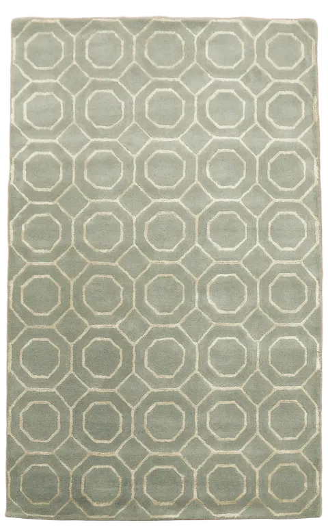 Modern Octagon Design Rug Perfect for Living Room Decor 5x8