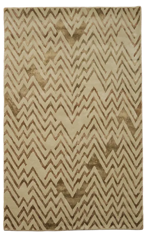 Modern Trellis Oriental Area Rug 5x8