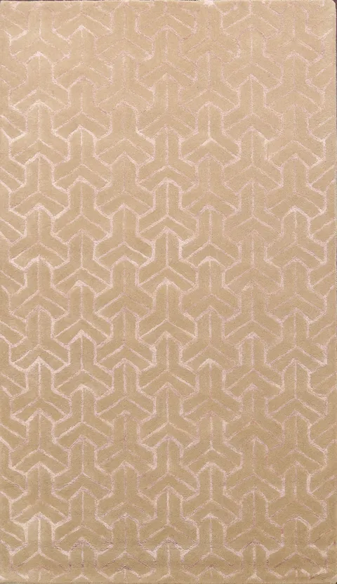 Modern Trellis Oriental Area Rug 5x8