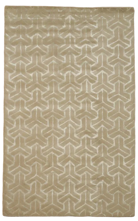 Modern Trellis Oriental Area Rug 5x8