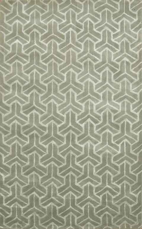 Modern Trellis Oriental Area Rug 5x8