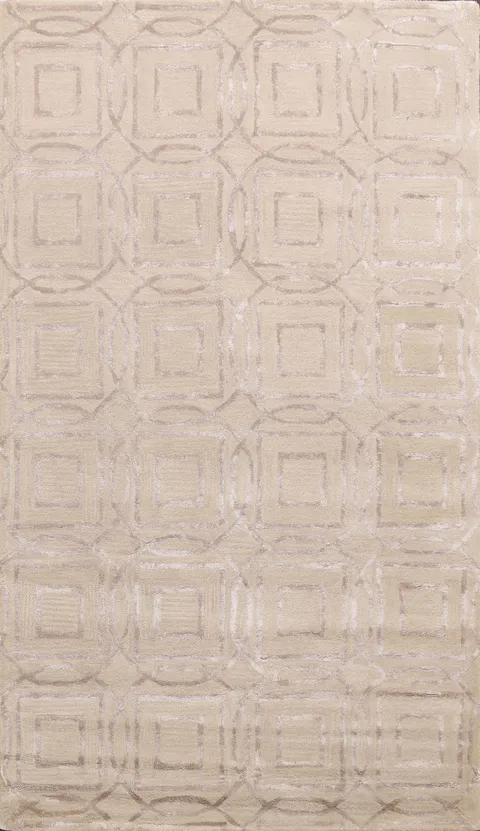Abstract Oriental Area Rug 5x8