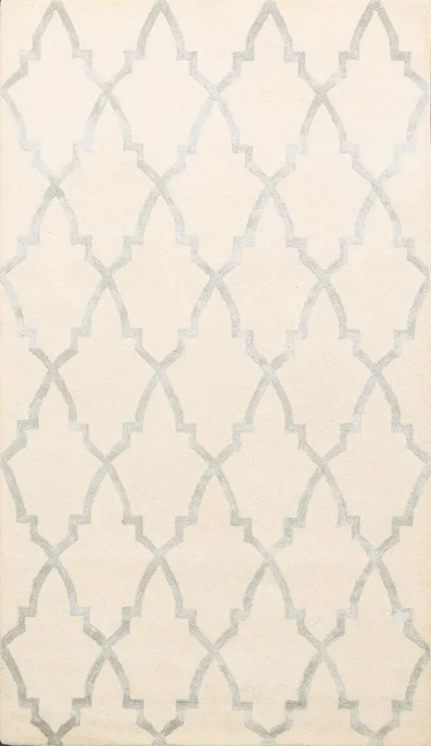 Modern Trellis Oriental Area Rug 5x8
