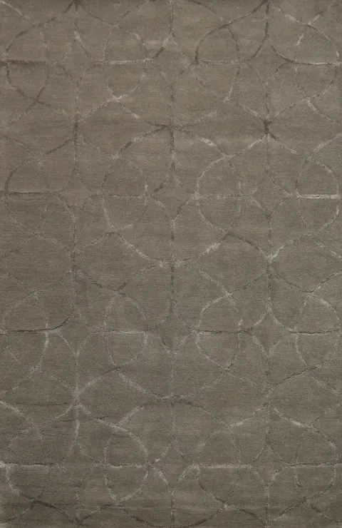 Modern Trellis Oriental Area Rug 5x8