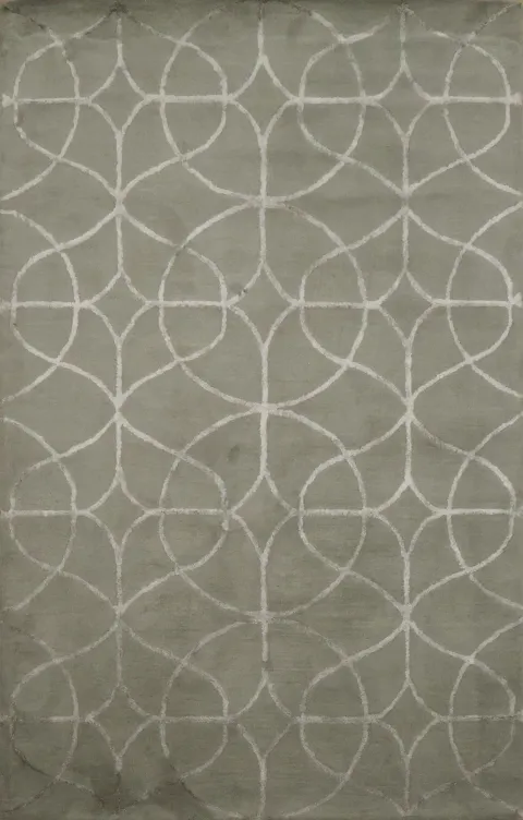 Modern Trellis Oriental Area Rug 5x8