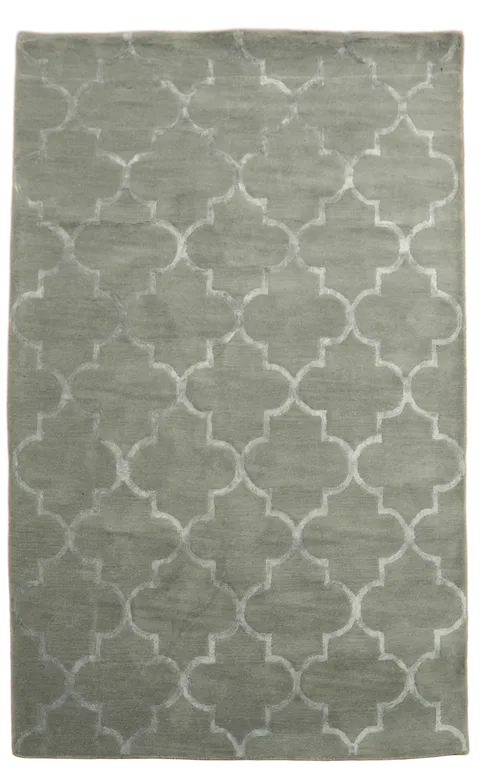 Modern Trellis Oriental Area Rug 5x8