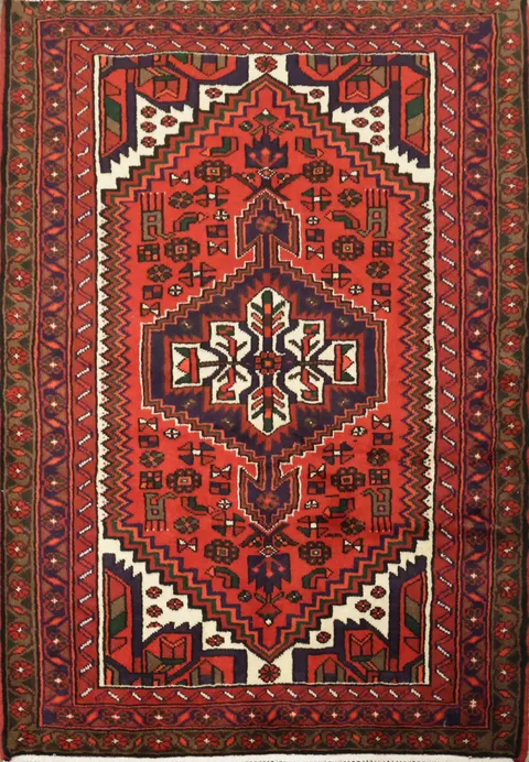 New Wool Tribal Hamedan Persian Area Rug 3x5