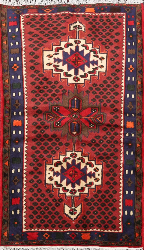 Top Quality Geometric Hamedan Persian Area Rug 3x5