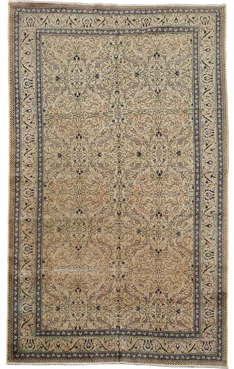 Vegetable Dye Anatolian Turkish Area Rug 6x9