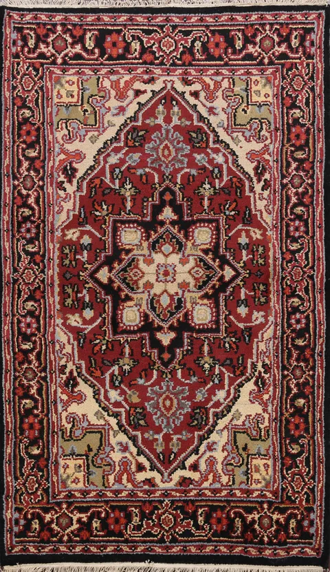 Geometric Heriz Oriental Area Rug 4x6