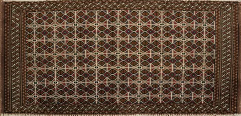 Geometric Bokhara Oriental Area Rug 2x4