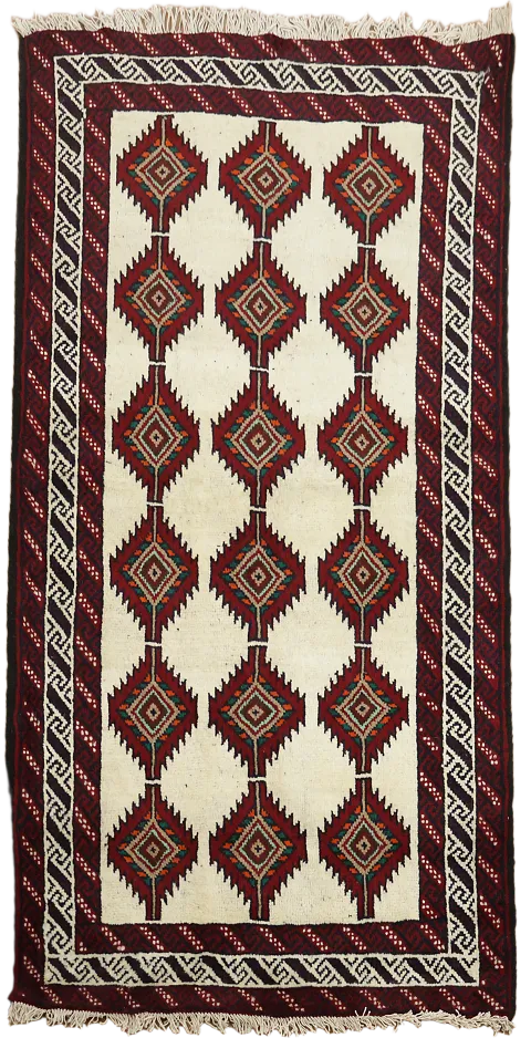 Balouch Afghan Oriental Area Rug 3x6