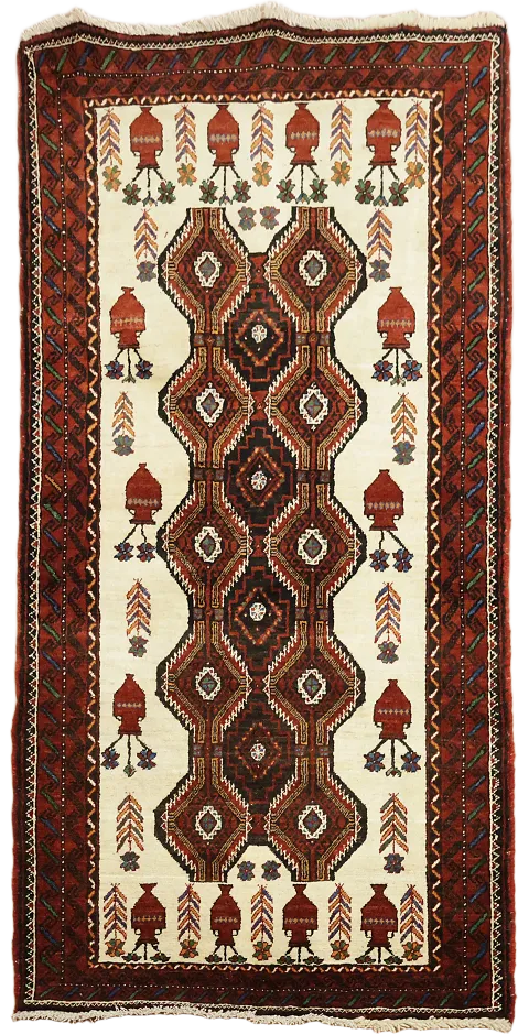 Balouch Afghan Oriental Area Rug 3x6