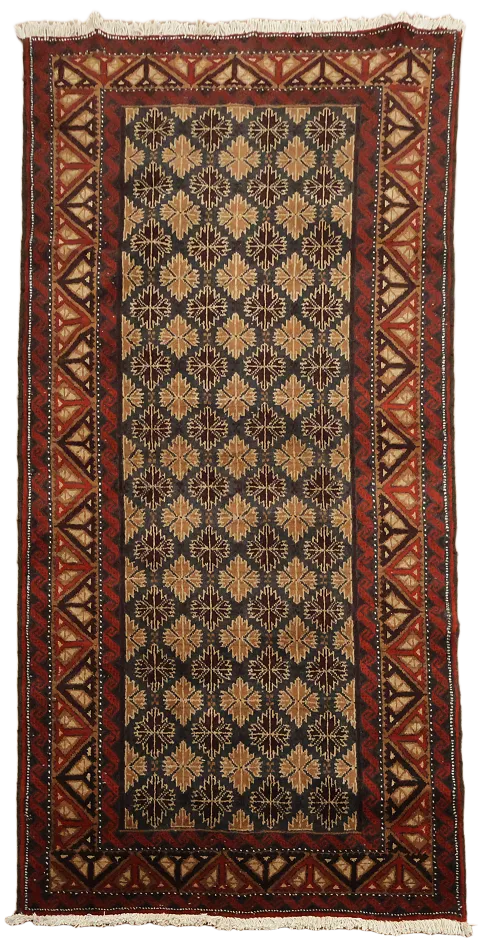 Balouch Afghan Oriental Area Rug 3x6