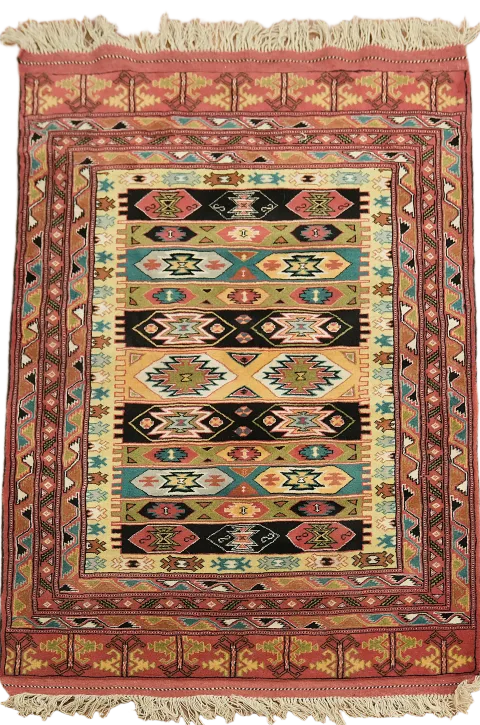Tribal Turkoman Persian Area Rug 3x5