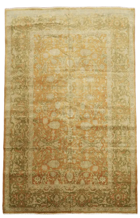 Antique-Style Egyptian Rust Rug Perfect for Traditional Homes 6x9 ft