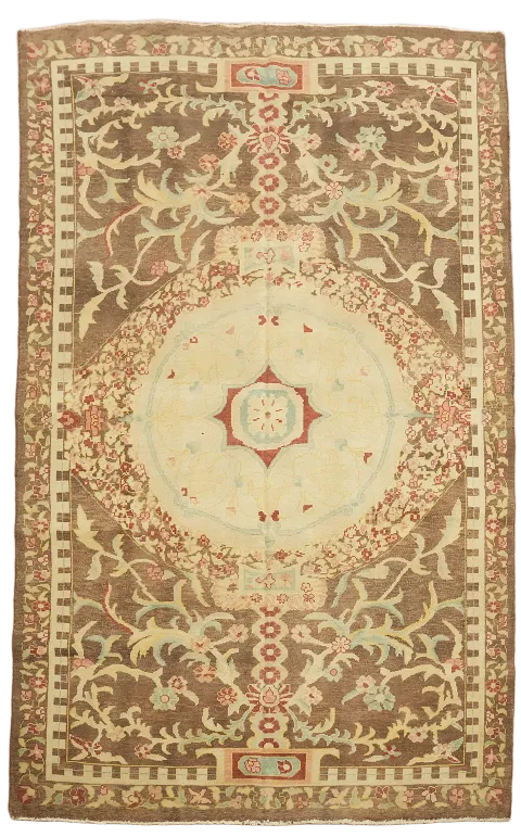 Floral Oushak Egyptian Area Rug 5x8