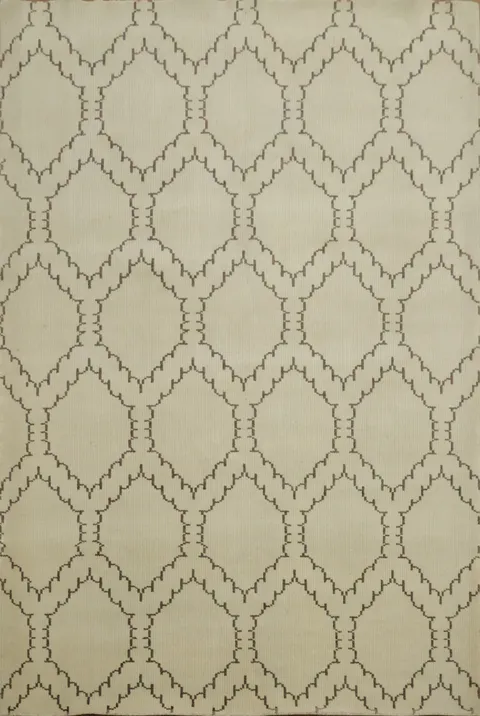 Geometric Trellis Oriental Area Rug 5x8