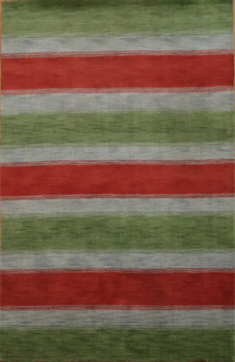 Striped Gabbeh Oriental Area Rug 5x8