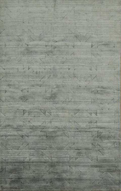 Geometric Modern Oriental Area Rug 5x8