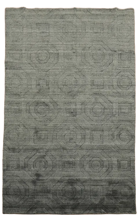 Geometric Modern Oriental Area Rug 5x8