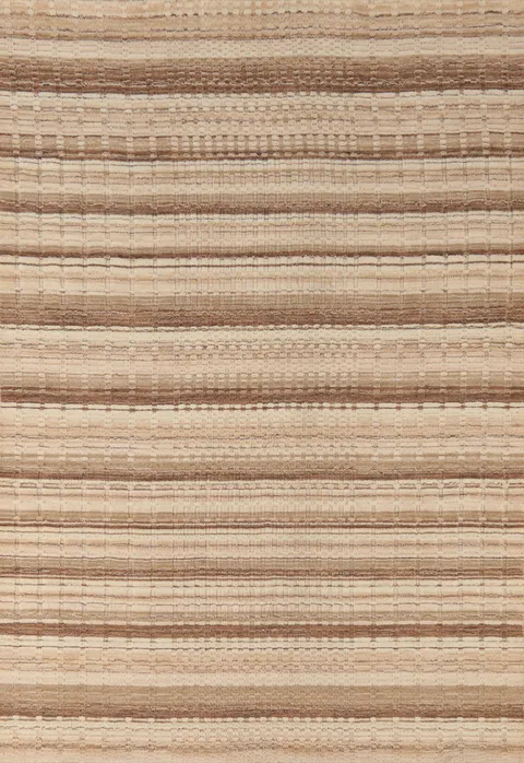 Striped Wool Modern Oriental Area Rug 5x8