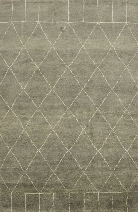 Geometric Gray Moroccan Oriental Area Rug 5x8