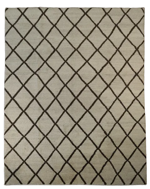 Modern Trellis Moroccan Oriental Wool Area Rug 8x10