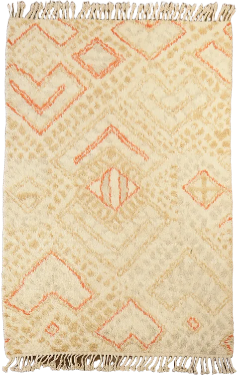 Tribal Moroccan Oriental Area Rug 4x6