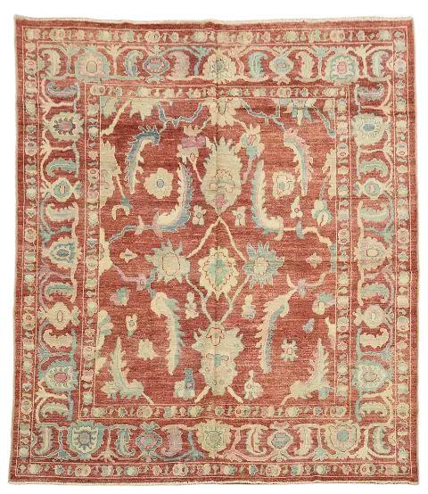 Floral Handmade Oushak Turkish Area Rug 8x10