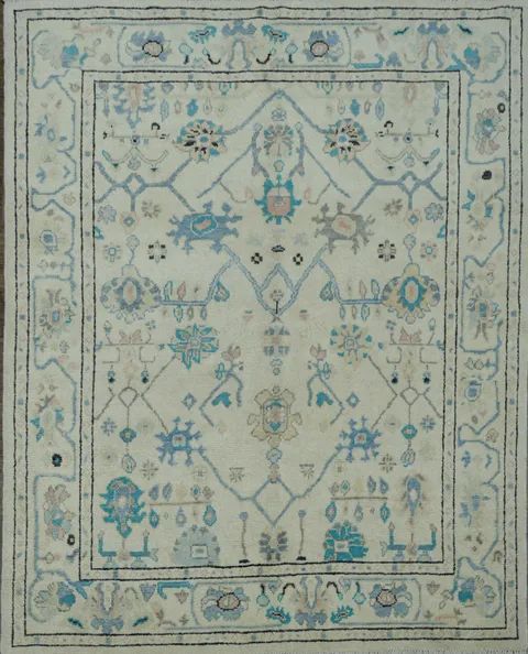 Geometric All Over Oushak Oriental Area Rug 5x6