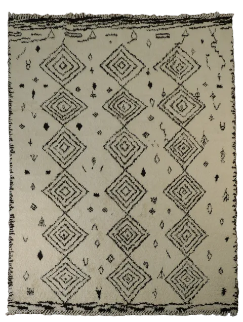 Modern All-Over Moroccan Oriental Wool Area Rug 8x10