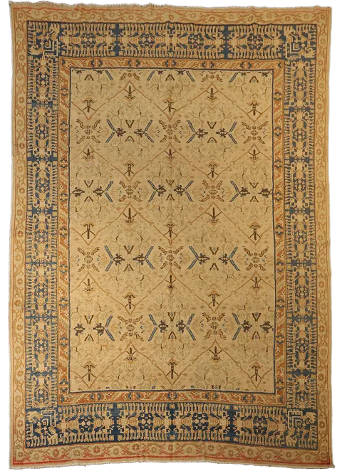 Antique Vegetable Dye Ziegler Sultanabad Persian Area Rug 9x11