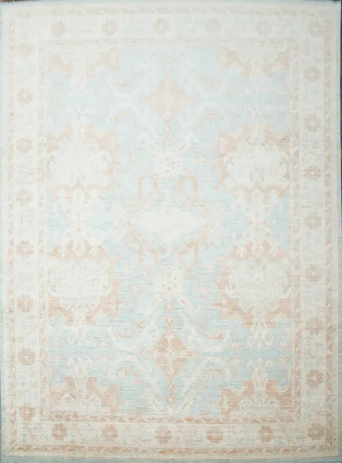 Geometric Authentic Oushak Turkish Oriental Area Rug 9x12